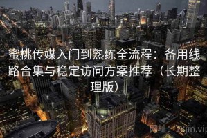 蜜桃传媒入门到熟练全流程：备用线路合集与稳定访问方案推荐（长期整理版）