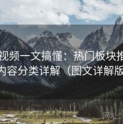 芭乐视频一文搞懂：热门板块推荐与内容分类详解（图文详解版）