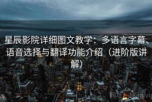 星辰影院详细图文教学：多语言字幕、语音选择与翻译功能介绍（进阶版讲解）