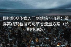 樱桃影视传媒入门到熟练全流程：缓存离线观看技巧与节省流量方案（长期整理版）