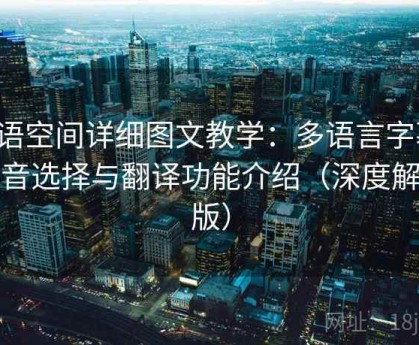 秘语空间详细图文教学：多语言字幕、语音选择与翻译功能介绍（深度解析版）