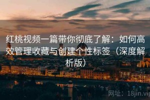 红桃视频一篇带你彻底了解：如何高效管理收藏与创建个性标签（深度解析版）