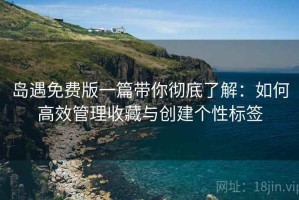 岛遇免费版一篇带你彻底了解：如何高效管理收藏与创建个性标签