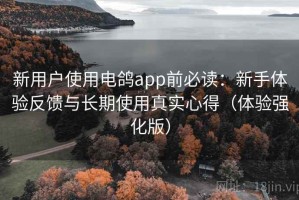 新用户使用电鸽app前必读：新手体验反馈与长期使用真实心得（体验强化版）