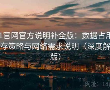 91官网官方说明补全版：数据占用、缓存策略与网络需求说明（深度解析版）