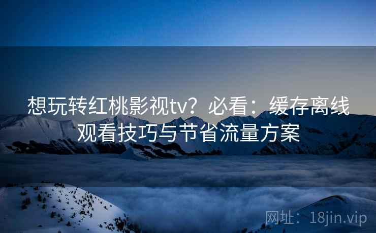 想玩转红桃影视tv？必看：缓存离线观看技巧与节省流量方案