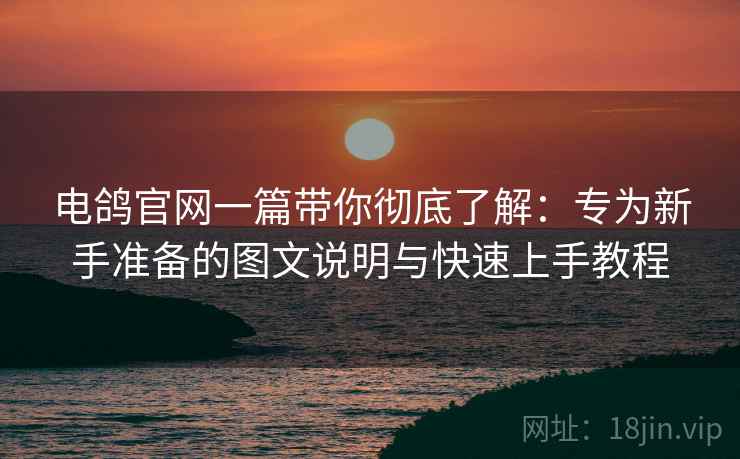 电鸽官网一篇带你彻底了解:专为新手准备的图文说明与快速上手教程 电鸽官网一篇带你彻底了解:专为新手准备的图文说明与快速上手教程