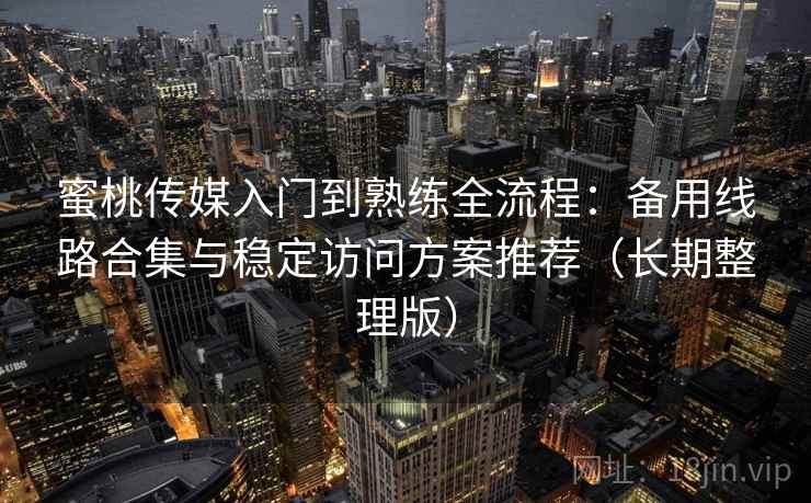 蜜桃传媒入门到熟练全流程:备用线路合集与稳定访问方案推荐(长期整理版) 蜜桃传媒入门到熟练全流程:备用线路合集与稳定访问方案推荐(长期整理版)