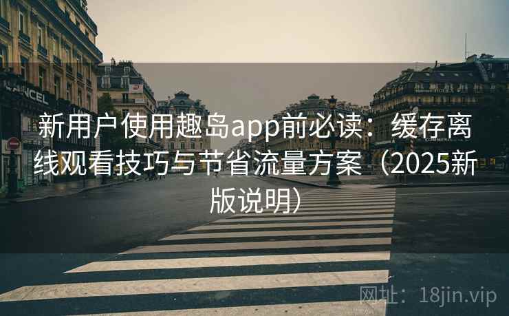 新用户使用趣岛app前必读：缓存离线观看技巧与节省流量方案（2025新版说明）