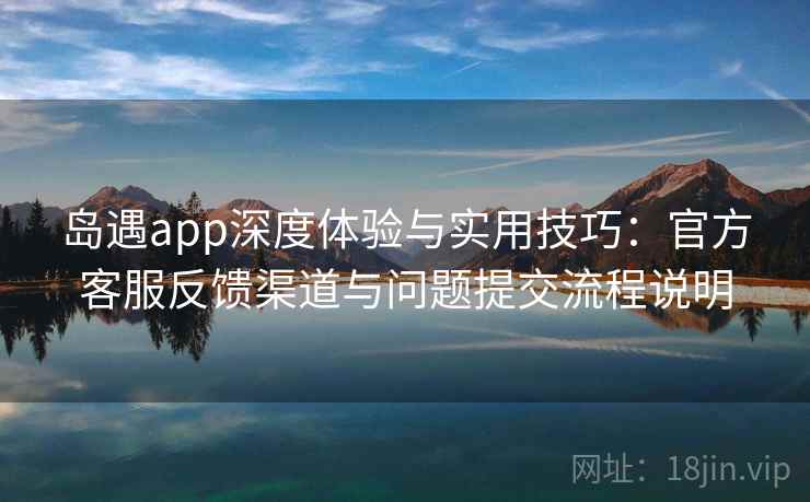 岛遇app深度体验与实用技巧:官方客服反馈渠道与问题提交流程说明 岛遇app深度体验与实用技巧:官方客服反馈渠道与问题提交流程说明