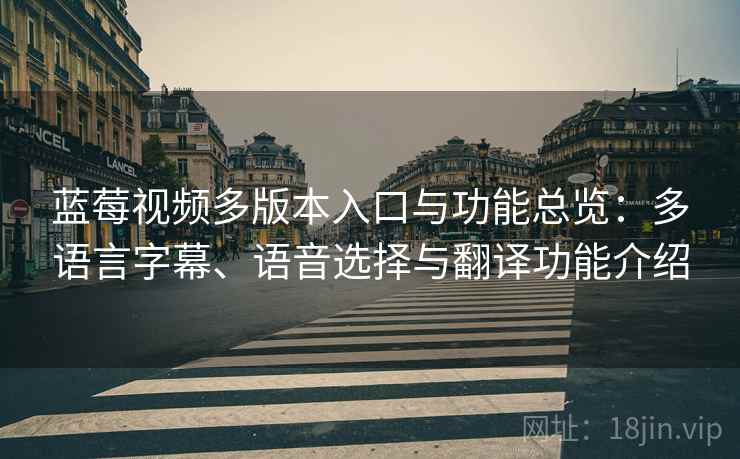 蓝莓视频多版本入口与功能总览:多语言字幕、语音选择与翻译功能介绍 蓝莓视频多版本入口与功能总览:多语言字幕、语音选择与翻译功能介绍